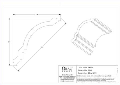 Карниз orac decor cx106