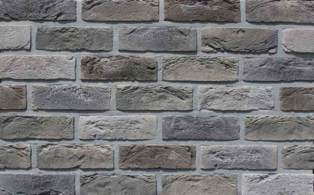 Фасадна плитка Loft Brick Квебек Темно-сірий зі світлими і темними вставками 210x65 мм