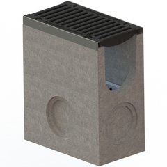 Пісковловлювач бетонний Mega DN200 H600 з решіткою чавунною щілинною Дорожньою E600