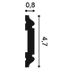 Молдинг гладкий гнучкий Orac Decor PX144F Дюрополімерний