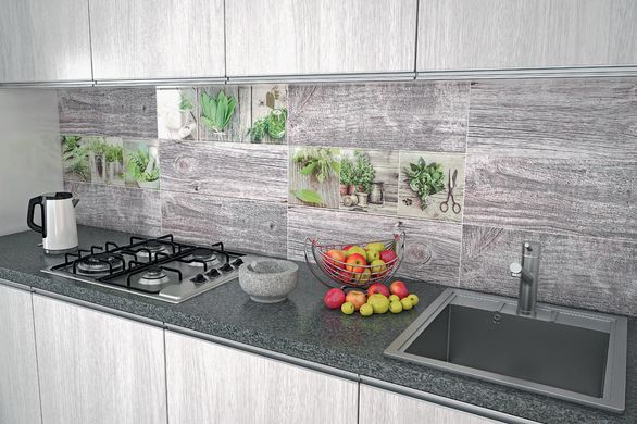Декор Salerno Glass Kitchen 3 Inserto 20 × 60x8,5 Konskie