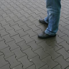 Тротуарная плитка Двойное Т без фаски 70 мм Серый ТМ Золотой Мандарин