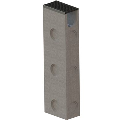 Пісковловлювач бетонний Mega DN200 H600 верхня частина з решіткою чавунною щілинною Дорожньою E600
