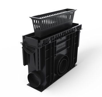 Пескоуловитель пластиковый Base DN100 H350 с корзиной и переходниками (2шт.)