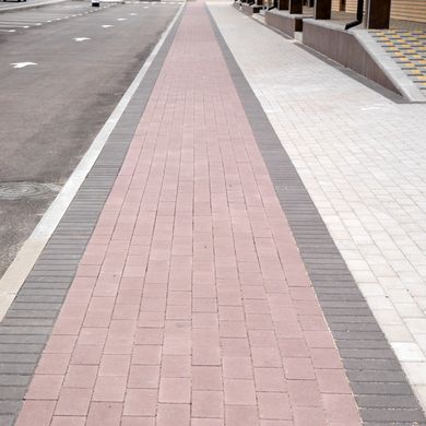 Тротуарная плитка Кирпич без фаски 200х100х80 мм Серый ТМ Золотой Мандарин