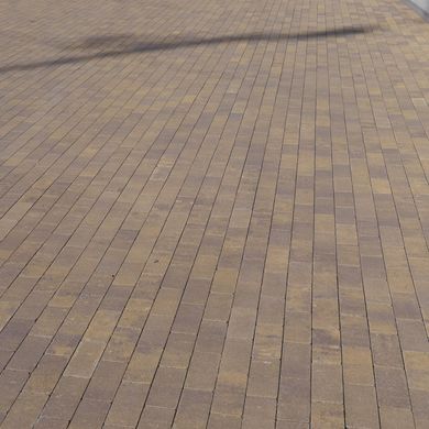 Тротуарная плитка Кирпич без фаски 200х100х80 мм Горчичный ТМ Золотой Мандарин