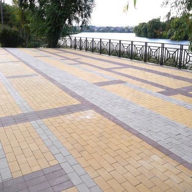 Тротуарна плитка Кирпич без фаски 200х100х80 мм Терра ТМ Золотий Мандарин