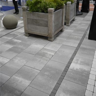 Тротуарная плитка Неолит 60 мм Серый ТМ Золотой Мандарин