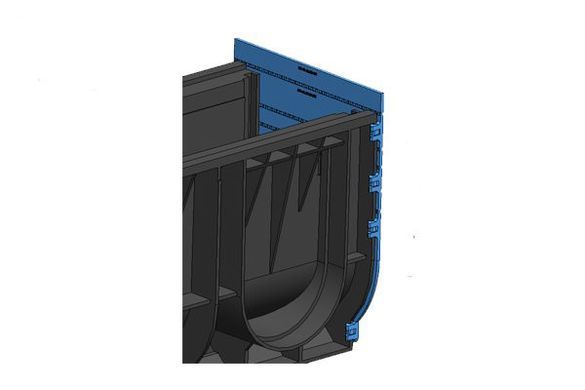 Заглушка универсальная для лотков пластиковых Base DN100 H120-200 пластиковая