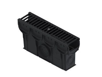 Пескоуловитель пластиковый Easy DN100 H250 с корзиной и решеткой чугунной щелевой С250