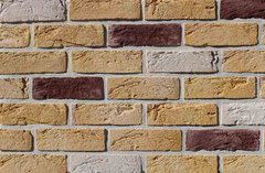 Фасадная плитка Loft Brick Тоскана Красно-коричневый с серыми вставками 210x65 мм