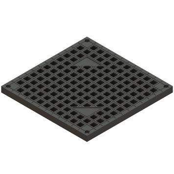 Решітка Base 400х400 пластикова чарункова чорна A15