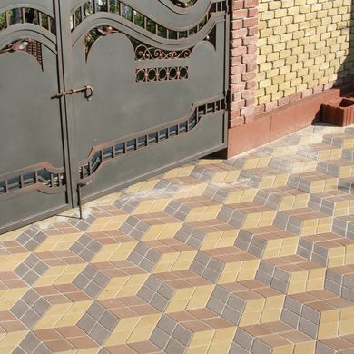 Тротуарная плитка Ромб 60 мм Серый ТМ Золотой Мандарин