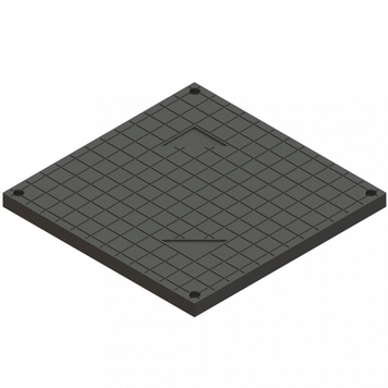 Кришка для дощоприймача Base 400х400 пластикова чорна A15