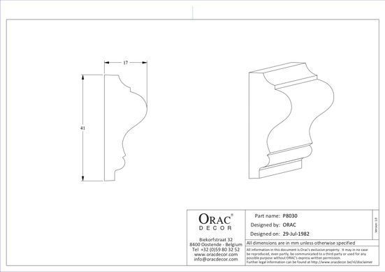 Молдинг гладкий гнучкий Orac Decor P8030F Поліуретановий